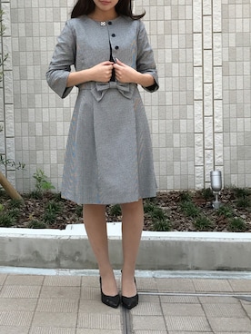 「アイテム（ノーカラージャケット）」を使った、ismさん（レディース・160cm）の夏コーディネート