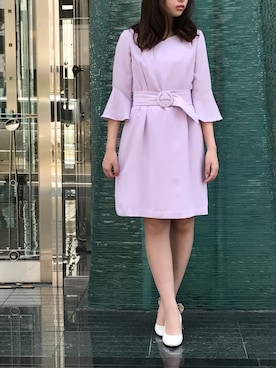 「アイテム（ワンピース/ドレス、パープル系）」を使った、ismさん（レディース・160cm）の夏コーディネート