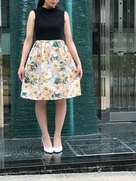 「アイテム（ワンピース、オレンジ系）」を使った、ismさん（レディース・160cm）の夏コーディネート