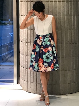 「アイテム（ドレス）」を使った、ismさん（レディース・170cm）の夏コーディネート