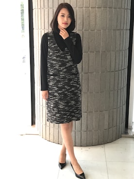 「アイテム（ジャンパースカート）」を使った、ismさん（レディース・170cm）の秋コーディネート