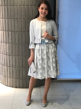 「アイテム（ノーカラージャケット）」を使った、ismさん（レディース・170cm）の冬コーディネート