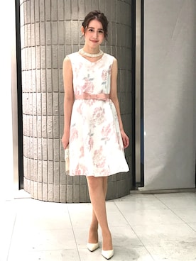 「アイテム（ワンピース/ドレス、ベージュ系）」を使った、ismさん（レディース・160cm）の冬コーディネート