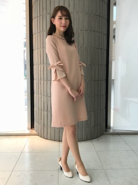 「お食事会」｜「アイテム（ワンピース）」を使った、ismさん（レディース・170cm）の春コーディネート