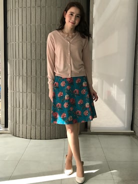 「リブニット」｜「アイテム（アンサンブル）」を使った、ismさん（レディース・170cm）の秋コーディネート