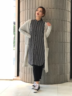 「ロングカーディガン」｜ismさん（レディース・170cm）の秋コーディネート