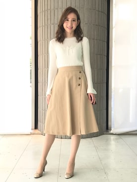 「アイテム（ジャンパースカート）」を使った、ismさん（レディース・170cm）の秋コーディネート