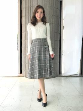 「アイテム（ジャンパースカート）」を使った、ismさん（レディース・170cm）の秋コーディネート