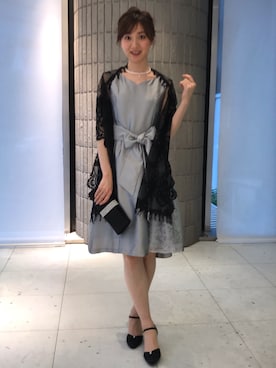 「アイテム（ドレス、グレー系）」を使った、ismさん（レディース・170cm）の夏コーディネート