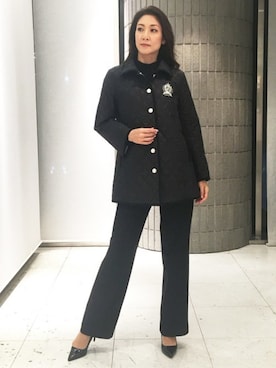 「おでかけ」｜「アイテム（ステンカラーコート）」を使った、ismさん（レディース・170cm）の秋コーディネート