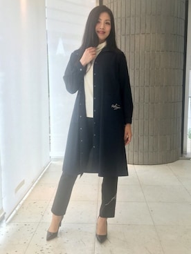 「おでかけ」｜「アイテム（チェスターコート）」を使った、ismさん（レディース・170cm）の秋コーディネート