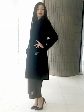 「おでかけ」｜「アイテム（チェスターコート）」を使った、ismさん（レディース・170cm）の秋コーディネート