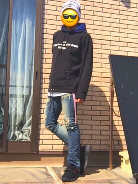 「RAGEBLUE（レイジブルー）のアイテム（その他）」を使った、︎ ⤴︎NuMa⤵︎さん（メンズ・170cm）の春コーディネート