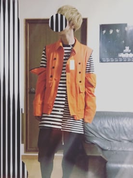 「RICK OWENS」｜「アイテム（ブルゾン）」を使った、京丸さん（メンズ・170cm）の秋コーディネート