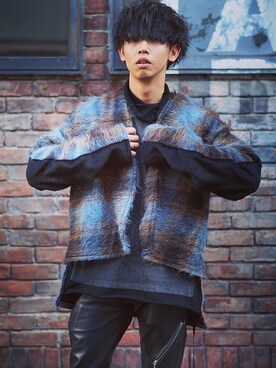 「アパレルスタッフ」｜「アイテム（その他アウター）」を使った、京丸さん（メンズ・170cm）の秋コーディネート