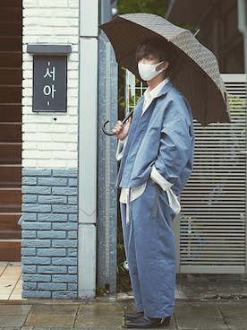 「ANEI（アーネイ）のアイテム（ジャケット/アウター）」を使った、京丸さん（メンズ・170cm）の春コーディネート