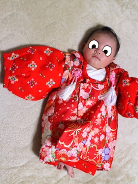 「PETIT BATEAU（プチバトー）のアイテム（肌着、ホワイト系）」を使った、nikochanman0u0さん（キッズ・70cm）の春コーディネート