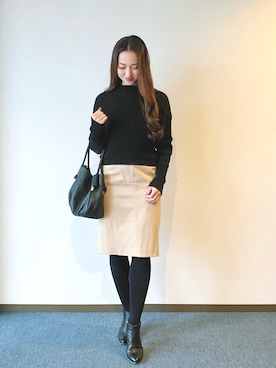 「Daniella&GEMMA（ダニエラアンドジェマ）のアイテム」を使った、me11coさん（レディース・164cm）の冬コーディネート
