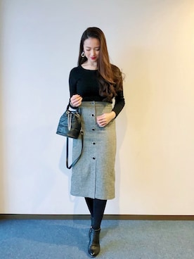 「Daniella&GEMMA（ダニエラアンドジェマ）のアイテム」を使った、me11coさん（レディース・164cm）の冬コーディネート