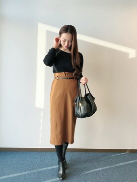 「Daniella&GEMMA（ダニエラアンドジェマ）のアイテム」を使った、me11coさん（レディース・164cm）の冬コーディネート