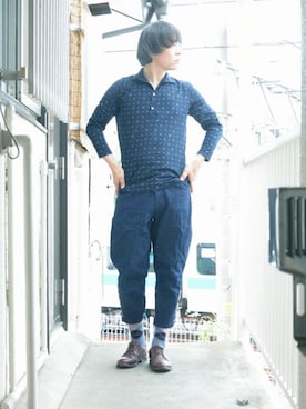「OMNIGOD（オムニゴッド）のアイテム（パンツ）」を使った、s uchidaさん（メンズ・173cm）の夏コーディネート