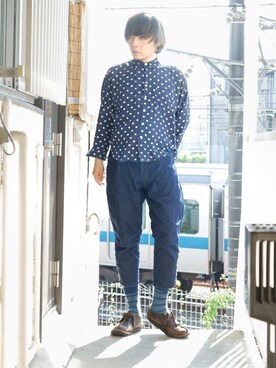 「OMNIGOD（オムニゴッド）のアイテム（パンツ）」を使った、s uchidaさん（メンズ・173cm）の夏コーディネート