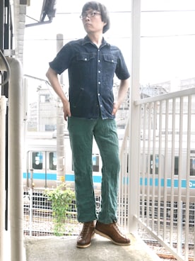 「TOUGH（タフ）のアイテム」を使った、s uchidaさん（メンズ・173cm）の夏コーディネート