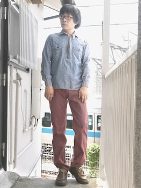 「BOOTLEGGERS（ブートレガーズ）のアイテム」を使った、s uchidaさん（メンズ・173cm）の夏コーディネート