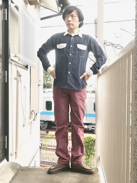 「BOOTLEGGERS（ブートレガーズ）のアイテム」を使った、s uchidaさん（メンズ・173cm）の夏コーディネート