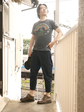 「OMNIGOD（オムニゴッド）のアイテム（パンツ）」を使った、s uchidaさん（メンズ・173cm）の夏コーディネート