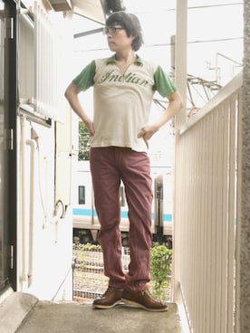 「BOOTLEGGERS（ブートレガーズ）のアイテム」を使った、s uchidaさん（メンズ・173cm）の夏コーディネート