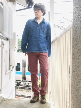 「BOOTLEGGERS（ブートレガーズ）のアイテム」を使った、s uchidaさん（メンズ・173cm）の夏コーディネート