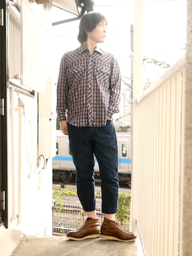 「OMNIGOD（オムニゴッド）のアイテム（パンツ）」を使った、s uchidaさん（メンズ・173cm）の夏コーディネート