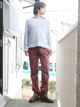 「BOOTLEGGERS（ブートレガーズ）のアイテム」を使った、s uchidaさん（メンズ・173cm）の夏コーディネート