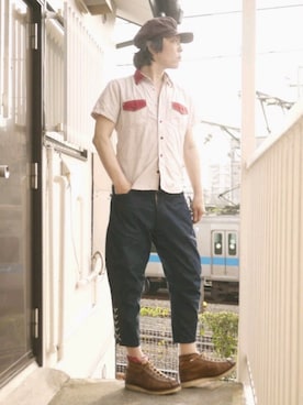 「OMNIGOD（オムニゴッド）のアイテム（パンツ）」を使った、s uchidaさん（メンズ・173cm）の夏コーディネート