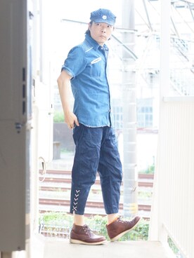 「OMNIGOD（オムニゴッド）のアイテム（パンツ）」を使った、s uchidaさん（メンズ・173cm）の秋コーディネート