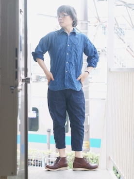 「OMNIGOD（オムニゴッド）のアイテム（パンツ）」を使った、s uchidaさん（メンズ・173cm）の秋コーディネート