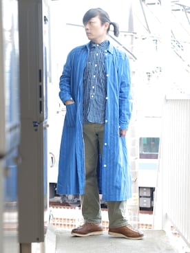 「軍物」｜「アイテム（ブーツ）」を使った、s uchidaさん（メンズ・173cm）の秋コーディネート