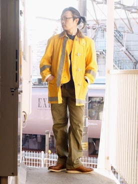 「Waste(twice)（ウェストトゥワイス）のアイテム（パンツ）」を使った、s uchidaさん（メンズ・173cm）の春コーディネート
