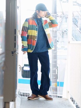 「45R（フォーティファイブアール）のアイテム（スウェット）」を使った、s uchidaさん（メンズ・173cm）の春コーディネート