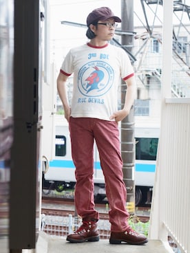 「BOOTLEGGERS（ブートレガーズ）のアイテム」を使った、s uchidaさん（メンズ・173cm）の夏コーディネート