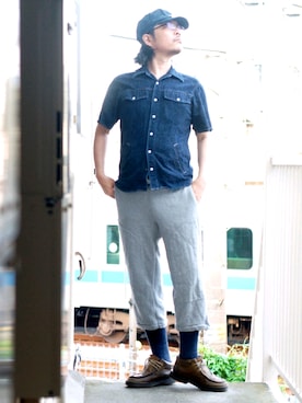 「TOUGH（タフ）のアイテム」を使った、s uchidaさん（メンズ・173cm）の夏コーディネート