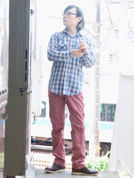 「BOOTLEGGERS（ブートレガーズ）のアイテム」を使った、s uchidaさん（メンズ・173cm）の夏コーディネート