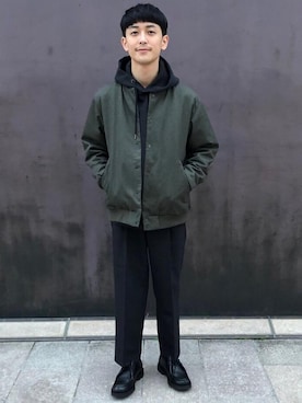 「一押しのアウタースタイル」｜「アイテム（その他シューズ）」を使った、立川　敬祐さん（メンズ・167cm）の秋コーディネート