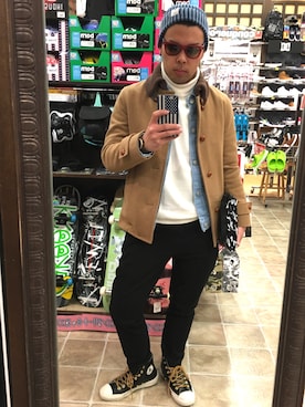 「Safari」｜「アイテム（デニムジャケット）」を使った、Tsukasa☺︎さん（メンズ・172cm）の冬コーディネート