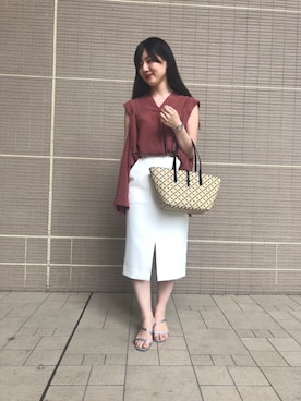 「URBAN RESEARCH ROSSO WOMEN（アーバンリサーチ　ロッソ）のアイテム（サンダル）」を使った、ROSSO武蔵小杉店さん（レディース・168cm）の夏コーディネート