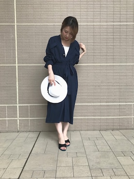 「URBAN RESEARCH ROSSO WOMEN（アーバンリサーチ　ロッソ）のアイテム（シャツワンピース）」を使った、ROSSO武蔵小杉店さん（レディース・168cm）の夏コーディネート