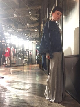 「デニムから始まったライフスタイルブランド」｜「アイテム（ジャケット/アウター）」を使った、Obaaaaatsuさん（レディース・148cm）の秋コーディネート