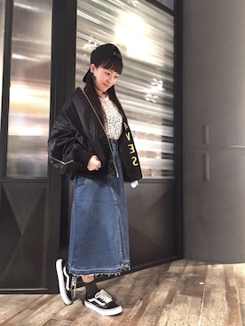 「デニムから始まったライフスタイルブランド」｜「アイテム（ジャケット/アウター）」を使った、Obaaaaatsuさん（レディース・148cm）の春コーディネート