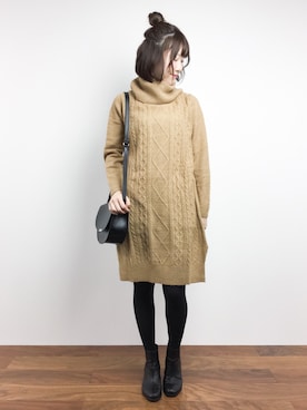 まるさん（レディース・161cm）の冬コーディネート